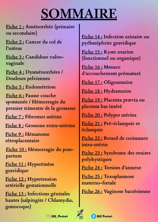 Pathologies gynécologiques et obstétricales
