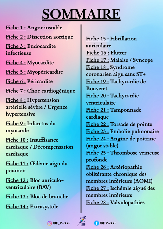Pathologies en cardiologie