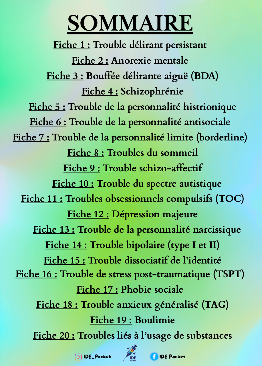Pathologies psychiatriques