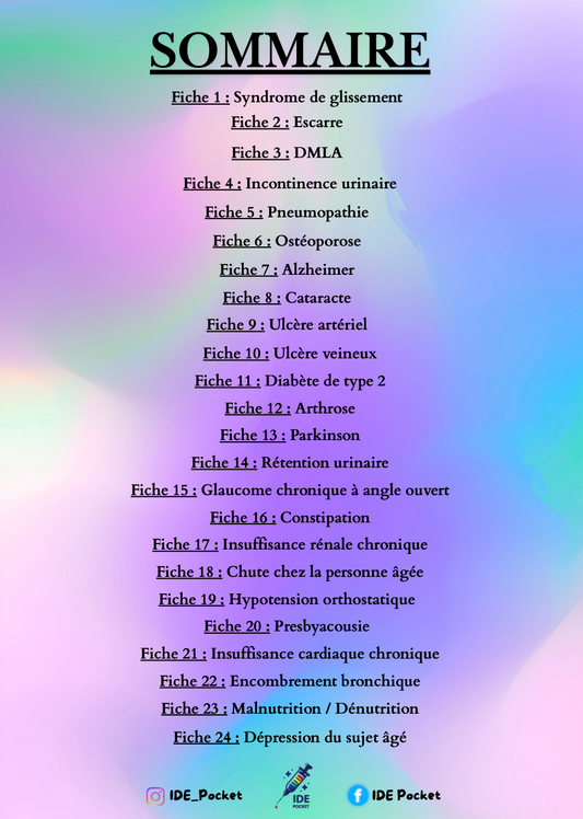 Pathologies gériatriques