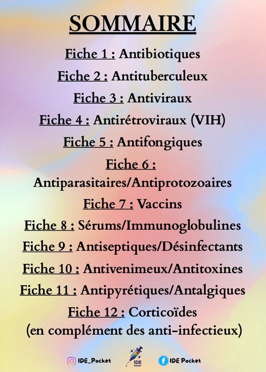 Médicaments en infectiologie